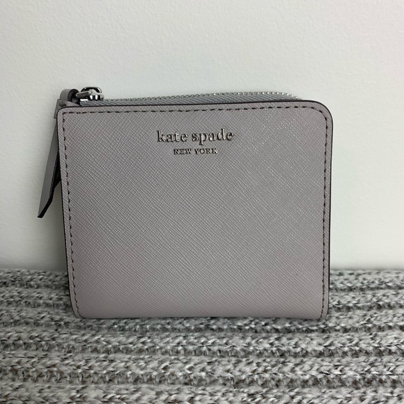 kate spade Handbags - Kate Spade NWT Small Wallet with ID Window Grey